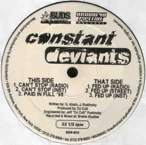 Constant Deviants - Can't Stop / Fed Up