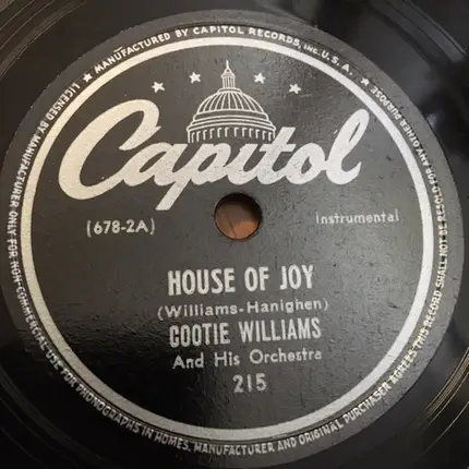 Cootie Williams And His Orchestra - House Of Joy / Everything But You