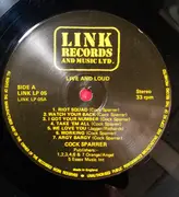 LP - Cock Sparrer - Live And Loud!! - Black & Yellow Labels