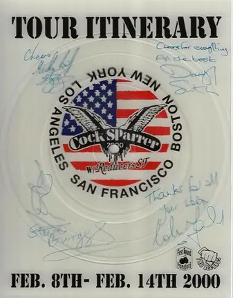 Cock Sparrer - SF 2000 Tour Itinerary