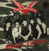 LP - Cock Sparrer - Shock Troops - Black Ice Splatter Vinyl