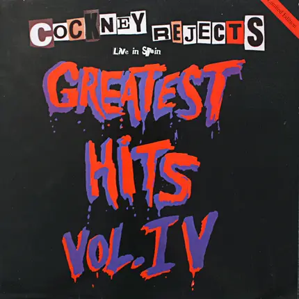 Cockney Rejects - Greatest Hits Vol. IV (Live In Spain)