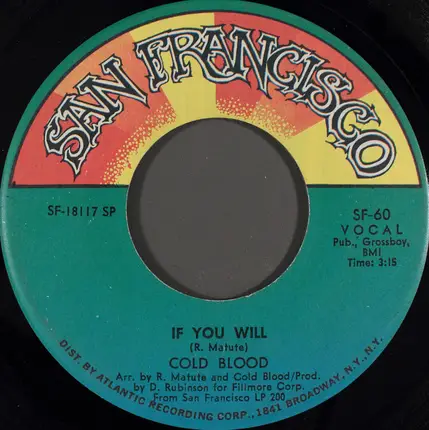 Cold Blood - You Got Me Hummin / If You Will