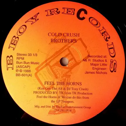 Cold Crush Brothers - Feel The Horns / We Can Do this