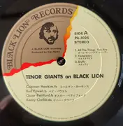 Double LP - Coleman Hawkins , Ben Webster , Don Byas , Dexter Gordon , Johnny Griffin - Tenor Giants On Black Lion