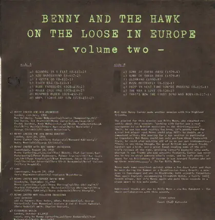 Coleman Hawkins and Benny Carter - Benny and the Hawk On The Loose In Europe - Volume Two