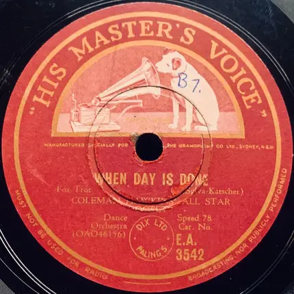 Coleman Hawkins And His Orchestra / Coleman Hawkins' All Star Octet - Body And Soul / When Day Is Done