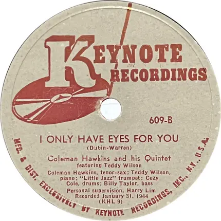 Coleman Hawkins Quintet Featuring Teddy Wilson - 'S Wonderful / I Only Have Eyes For You