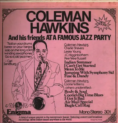 Coleman Hawkins - Coleman Hawkins and His Friends at a Famous Jazz Party