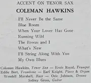 LP - Coleman Hawkins - Accent On Tenor