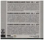 CD - Coleman Hawkins - In Europe 1934/39