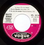 7inch Vinyl Single - Colette Renard - Les Disques D'Or De La Chanson