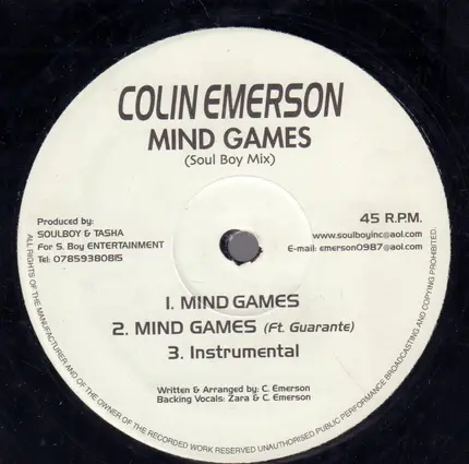 Colin Emerson - Mind Games (Soul Boy Mix)