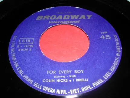 Colin Hicks E I Ribelli - Garden Of Eden