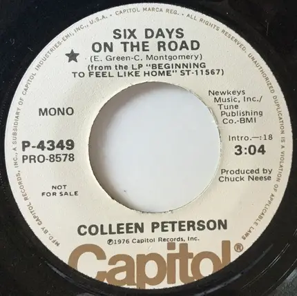 Colleen Peterson - Six Days On The Road