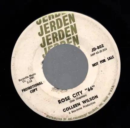 Colleen Wilson - Rose City '66' / They'd Never Let You Darken Their Door