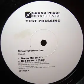 Colour System Inc., Colour System Inc - I Need