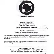 12inch Vinyl Single - Copa America - Fire In Your Hands: Louis McCrawfish Remixes