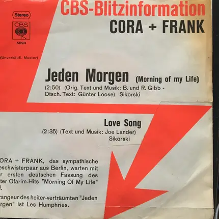 Cora & Frank - Jeden Morgen (Morning Of My Life)