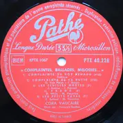 LP - Cora Vaucaire - Complaintes, Ballades, Mélodies...