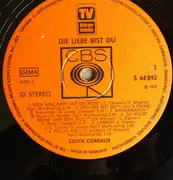 LP - Costa Cordalis - Die Liebe bist du