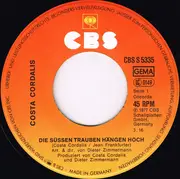 7inch Vinyl Single - Costa Cordalis - Die Süßen Trauben Hängen Hoch