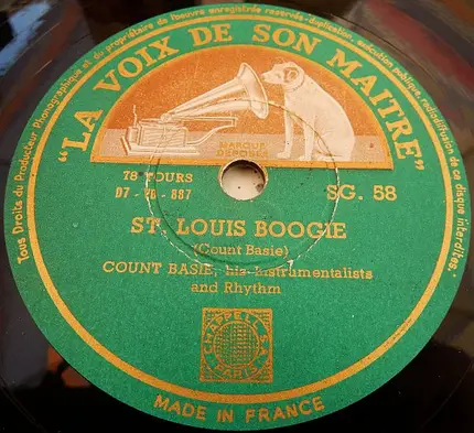 Count Basie With Rhythm Section / Count Basie, His Instrumentalists And Rhythm - Shine On Harvest Moon / St. Louis Boogie