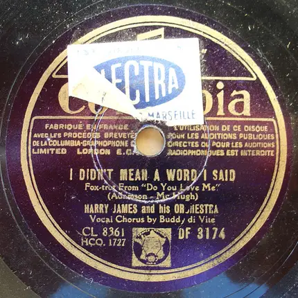 Count Basie Orchestra / Harry James And His Orchestra - Lazy Lady Blues / I Didn't Mean A Word I Said