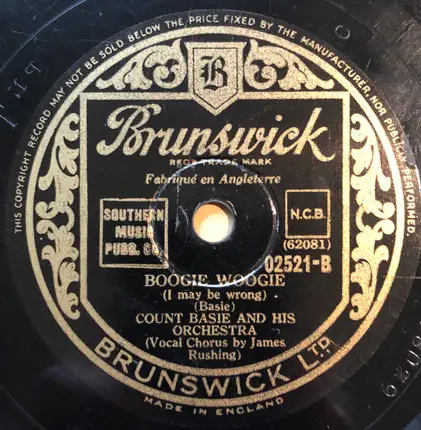 Count Basie Orchestra - Boogie Woogie / Exactly Like You