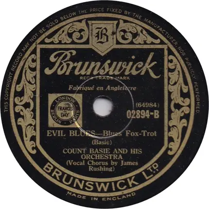 Count Basie Orchestra - Jive At Five / Evil Blues