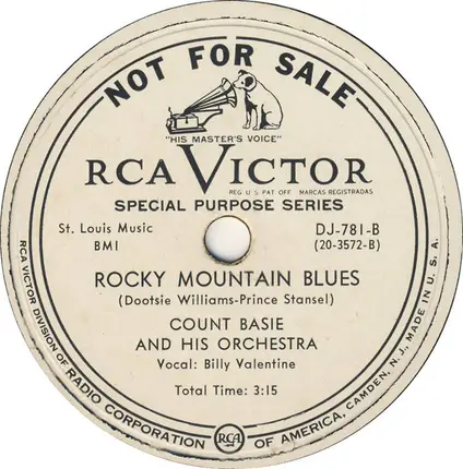 Count Basie Orchestra - Walking Slow Behind You / Rocky Mountain Blues