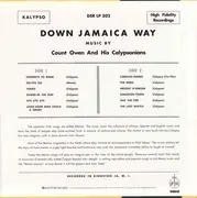 LP - Count Owen And His Calypsonians - Down Jamaica Way - Insert