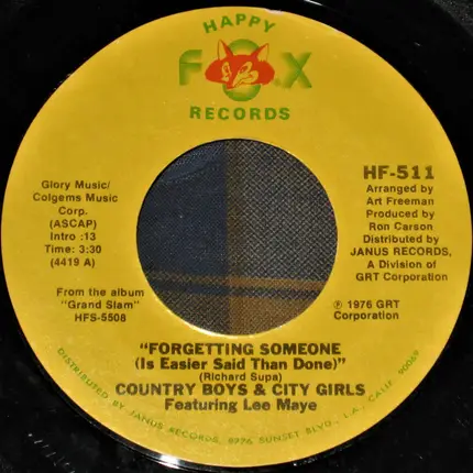 Country Boys & City Girls Featuring Arthur Lee Maye - Forgetting Someone (Is Easier Said Than Done)