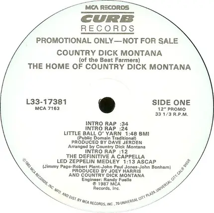 Country Dick Montana - The Home Of Country Dick Montana