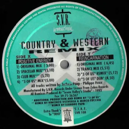 Country & Western - Positive Energy / Reincarnation