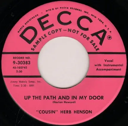Cousin Herb Henson - Up The Path And In My Door / Up Yaander