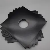 Cover fuer LPs - 10 Stück, Doppelloch (schwarz)