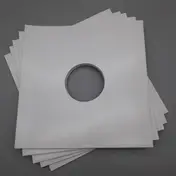 Cover fuer LPs - 10 Stück, Doppelloch (weiß)