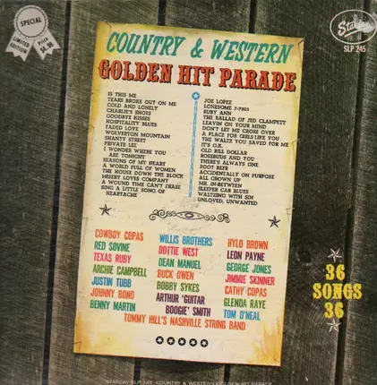Cowboy Copas, Red Sovine, Texas Ruby - Country & Western Golden Hit Parade