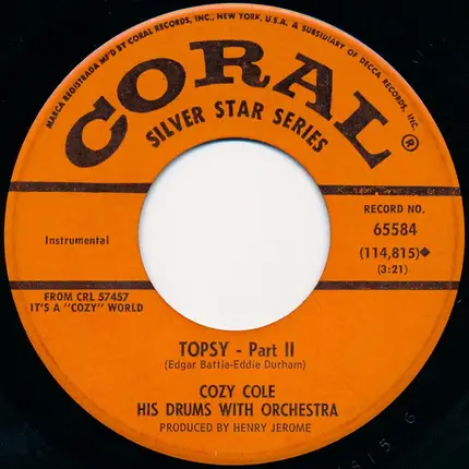 Cozy Cole Orchestra - Topsy