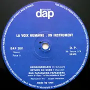LP - Claude Giroud , Martine Chédeville , Anne Marie Hellot , Danielle Michel , Philippe Chassel , Rémi - La voix humaine : un instrument