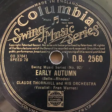 Claude Thornhill And His Orchestra - Robbins' Nest / Early Autumn
