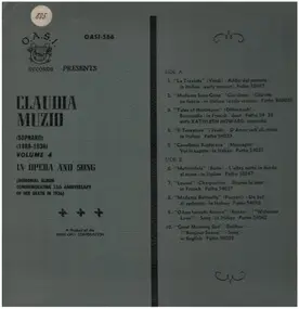 Claudia Muzio - Claudia Muzio (Soprano); Volume 4 - In Opera And Song