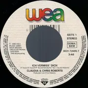 7inch Vinyl Single - Claudia Roberts & Chris Roberts - Ich Vermiss' Dich