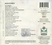 CD - Monteverdi - Salve Regina (Motets Pour 1, 2 Et 3 Voix)