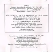 CD - Claudio Monteverdi - Mária Zádori / Márta Fers / Guy De Mey / Martin Klietmann / Klaus Mertens / Ca - Tirsi & Clori • Madrigaux