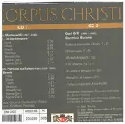 Double CD - Claudio Monteverdi , Giovanni Pierluigi da Palestrina , Carl Orff - Missa I / Missa Brevis / Carmina Burana