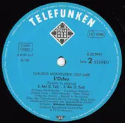 Double LP - Monteverdi - L'Orfeo - Blue Labels