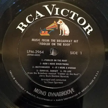 Claus Ogerman - Music From The Broadway Hit - Fiddler On The Roof