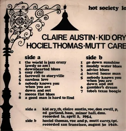 Claire Austin • Kid Ory • Hociel Thomas • Mutt Carey - Claire Austin • Kid Ory • Hociel Thomas • Mutt Carey